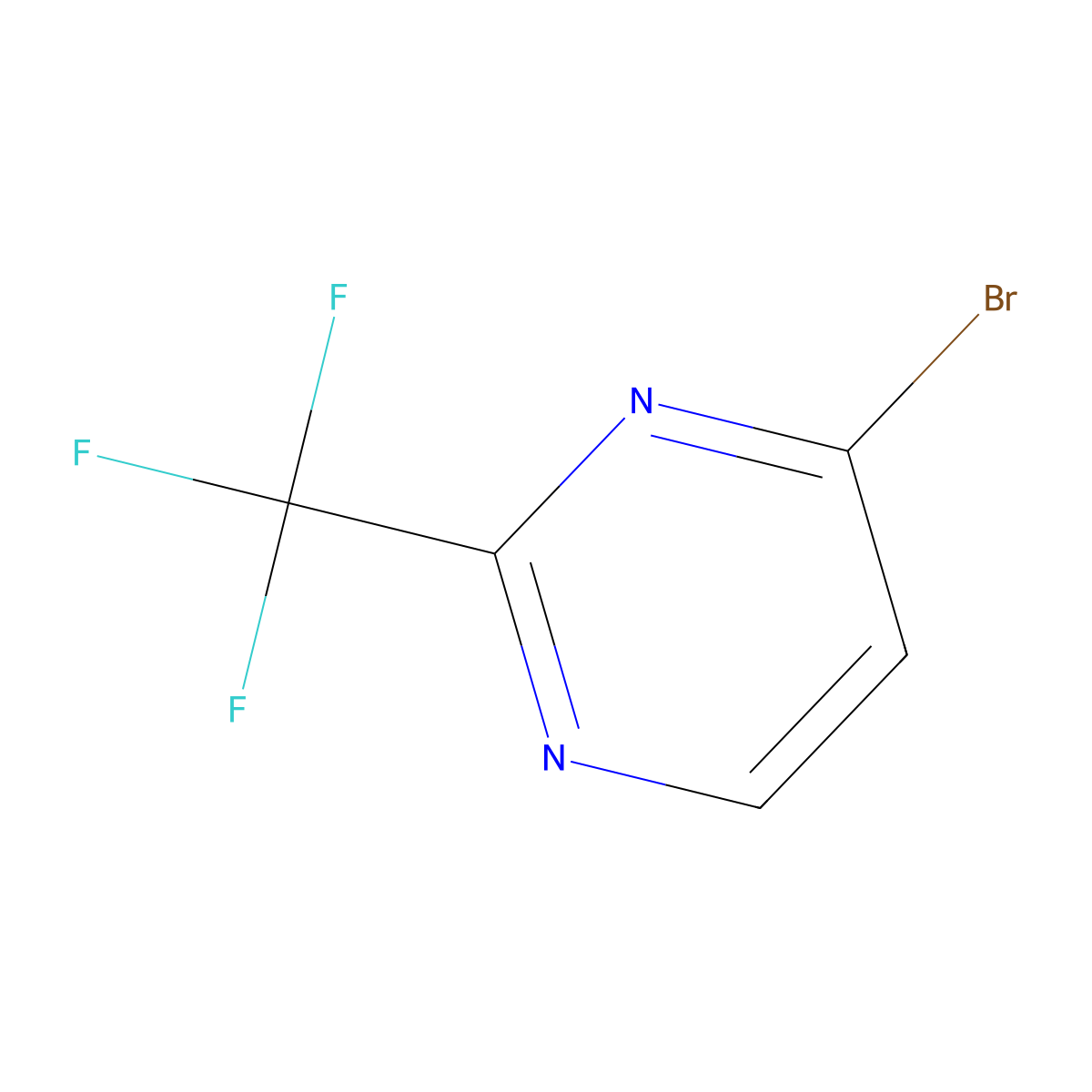 4-Bromo-2-(trifluoromethyl)pyrimidine molecular structure, CAS 1034827-56-9