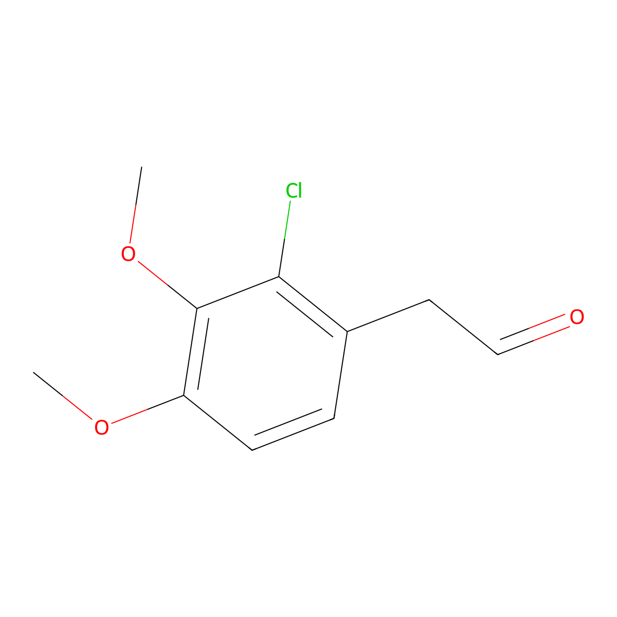 2-(2-Chloro-3,4-dimethoxyphenyl)acetaldehyde molecular structure, CAS 103483-18-7