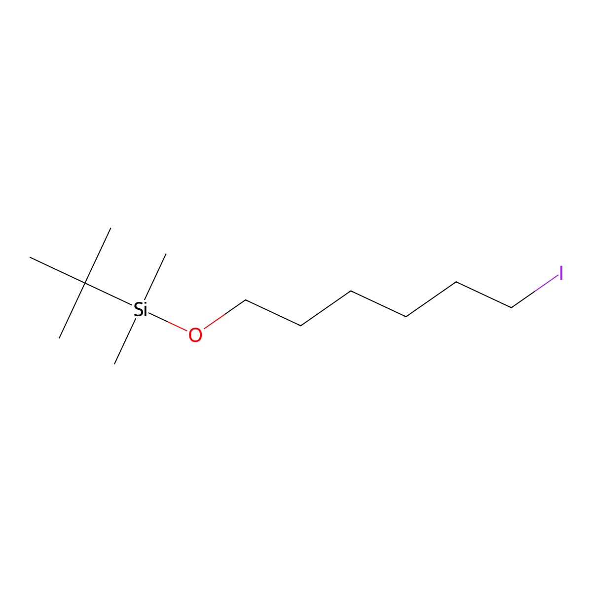 Silane, (1,1-dimethylethyl)[(6-iodohexyl)oxy]dimethyl- molecular structure, CAS 103483-32-5