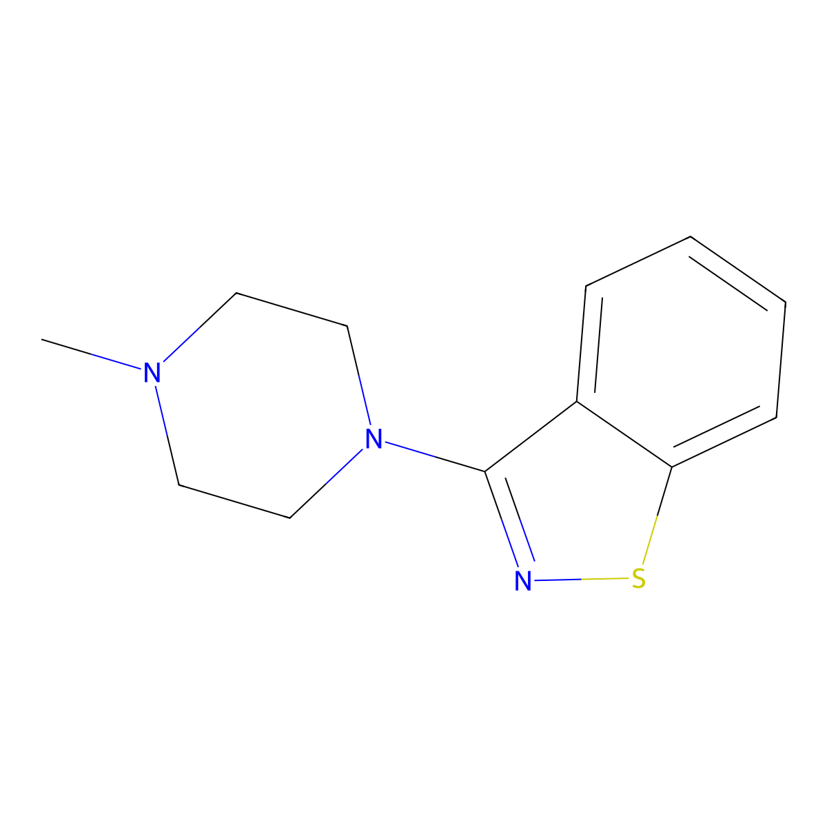 3-(4-Methylpiperazin-1-yl)benzo[d]isothiazole molecular structure, CAS 103485-67-2