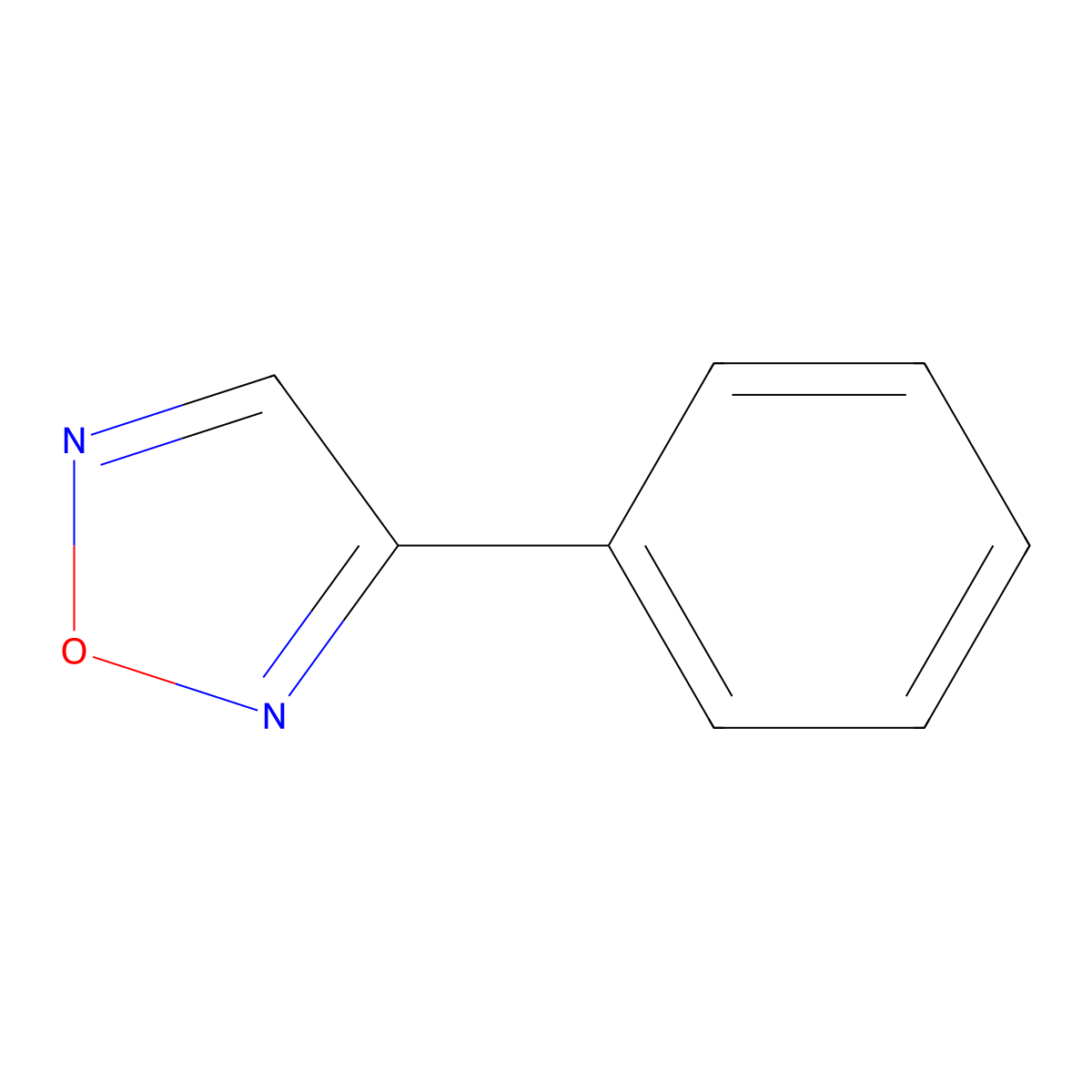 Phenylfurazan molecular structure, CAS 10349-06-1