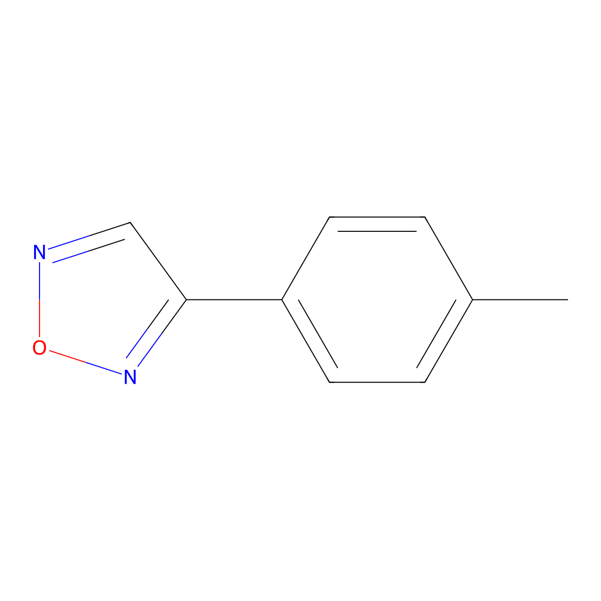 3-(4-Methylphenyl)-1,2,5-oxadiazole molecular structure, CAS 10349-07-2