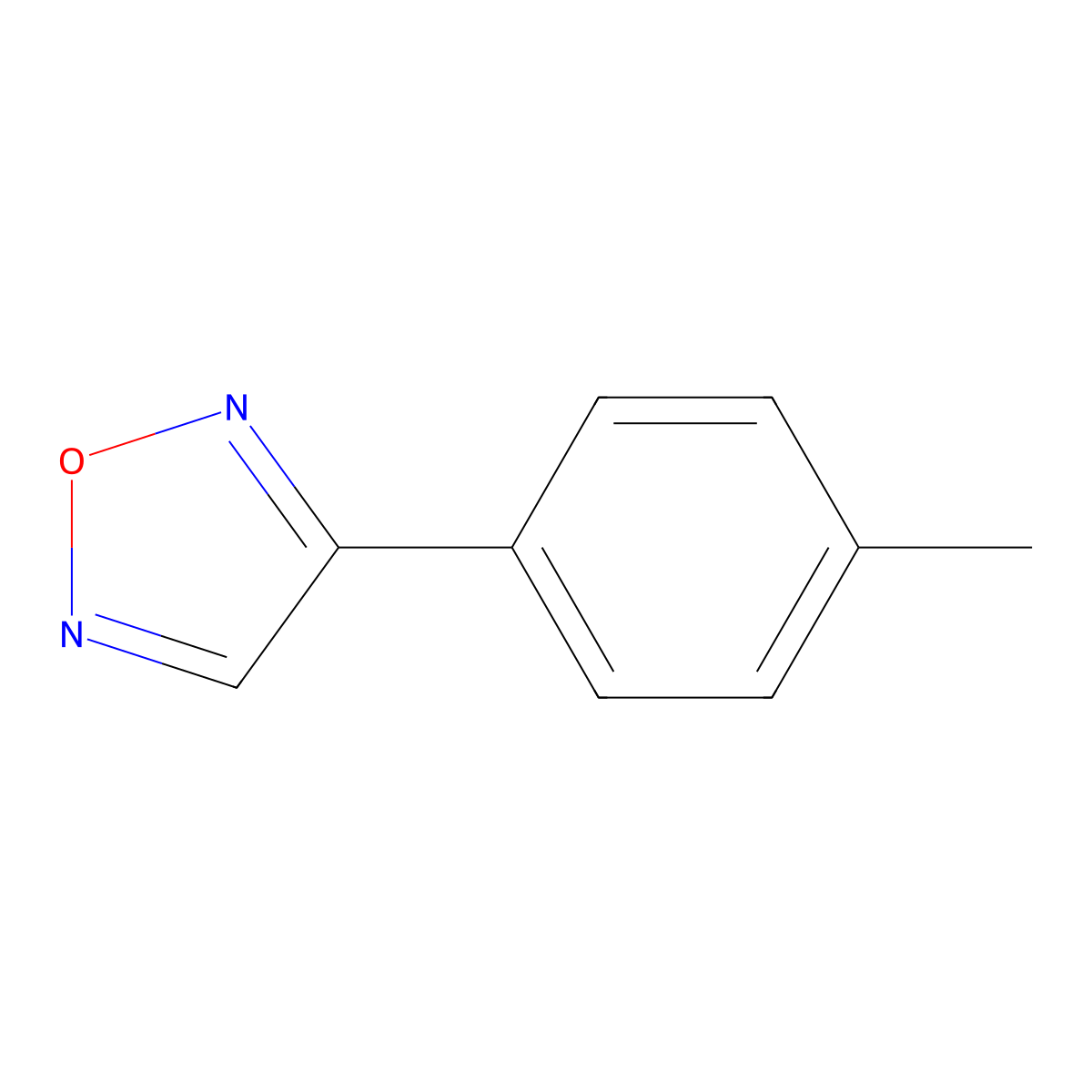 3-(4-Methylphenyl)-1,2,5-oxadiazole molecular structure, CAS 10349-07-2