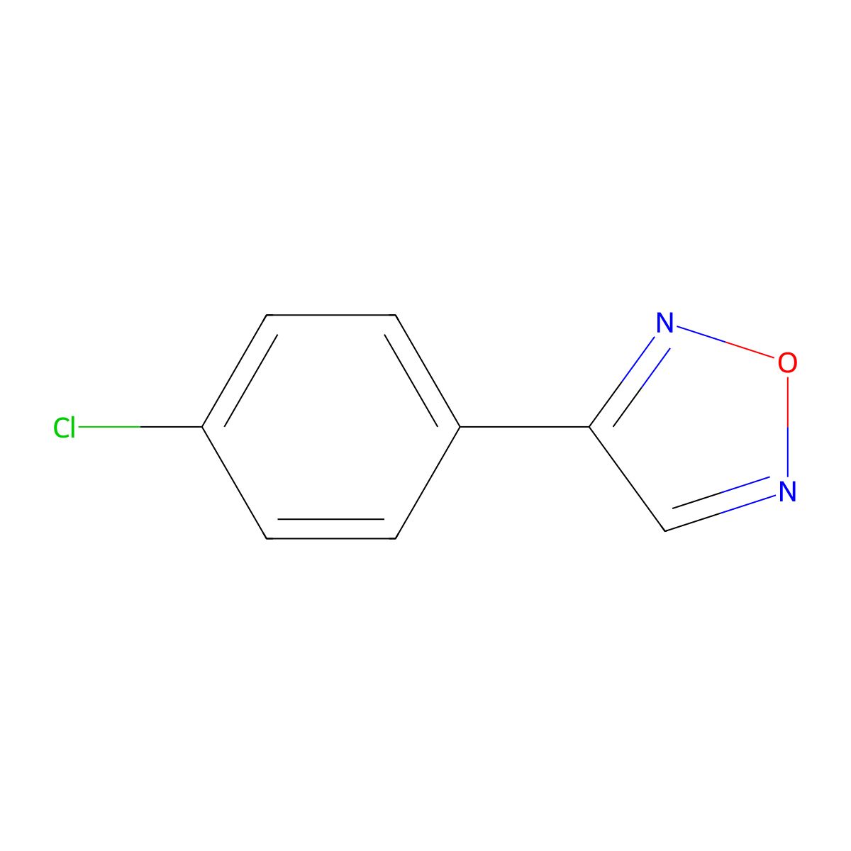 3-(4-Chlorophenyl)-1,2,5-oxadiazole molecular structure, CAS 10349-08-3