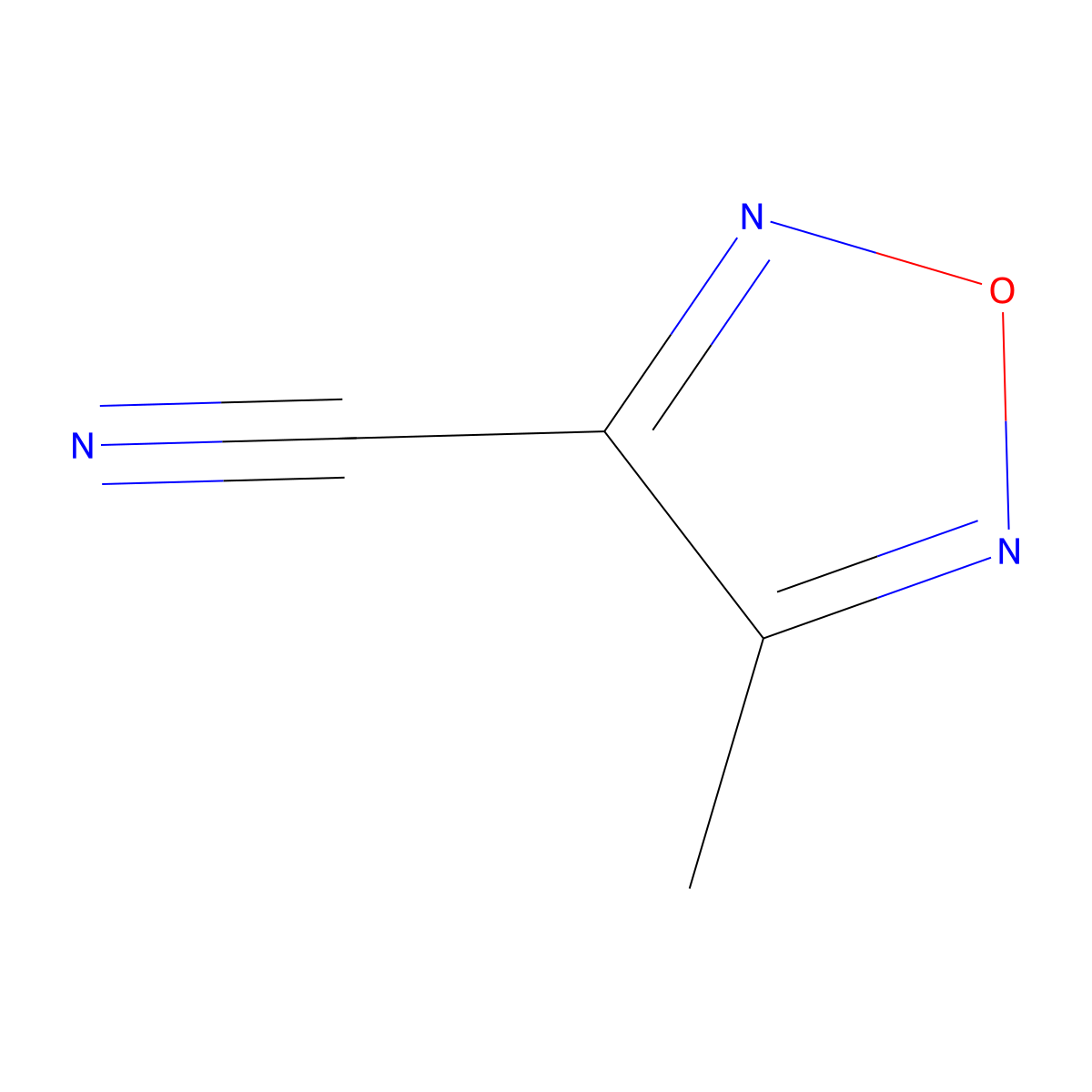 4-Methyl-1,2,5-oxadiazole-3-carbonitrile molecular structure, CAS 10349-10-7