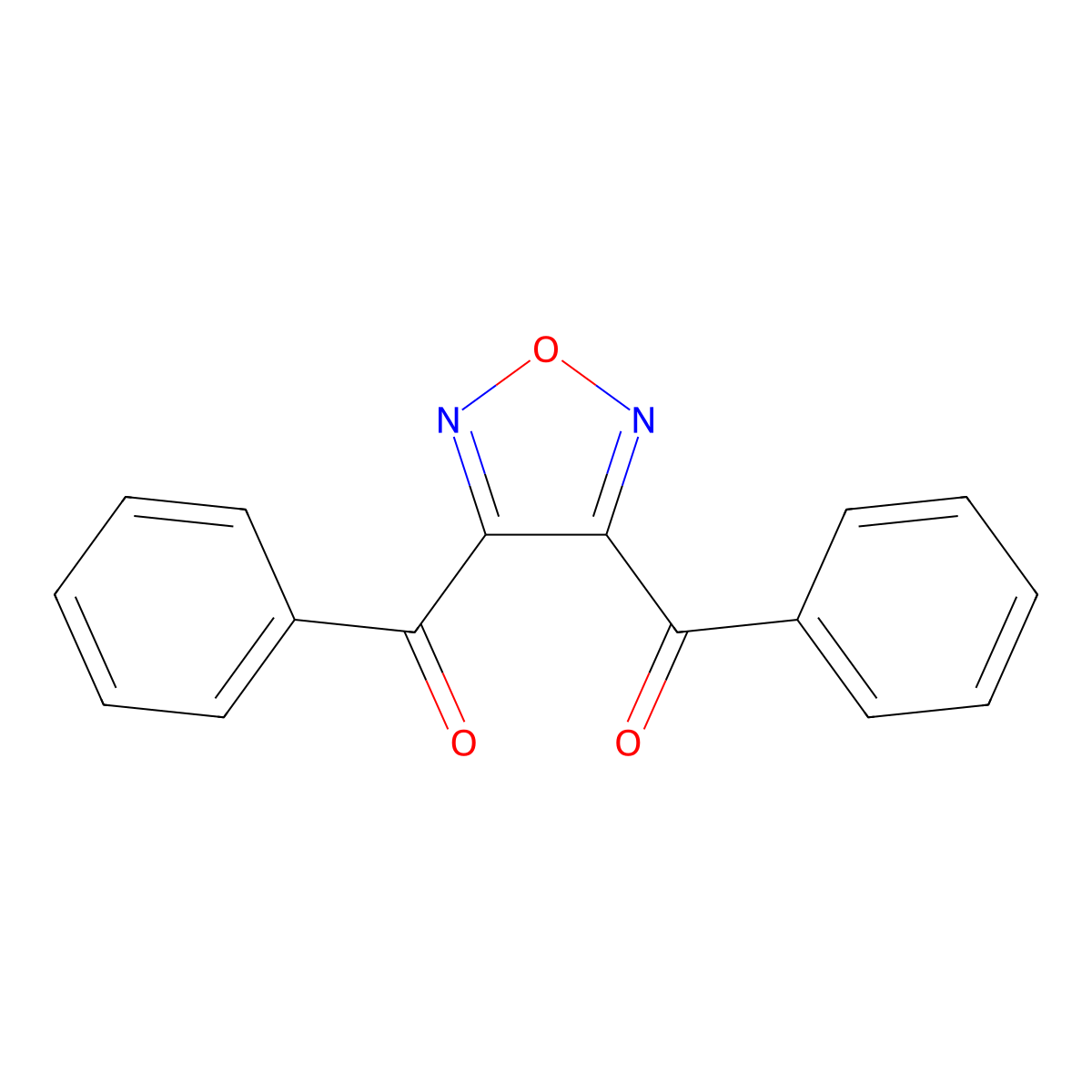 Furazan, dibenzoyl- molecular structure, CAS 10349-12-9