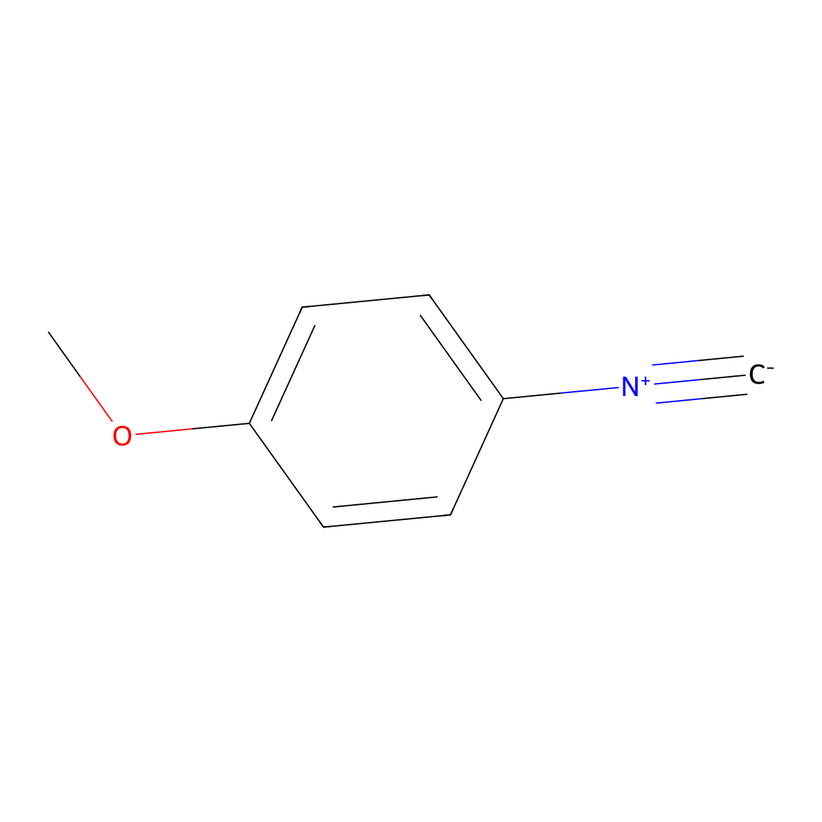 1-Isocyano-4-methoxybenzene molecular structure, CAS 10349-38-9
