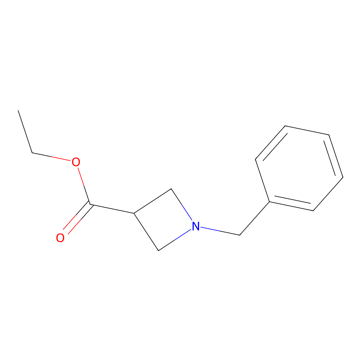 Ethyl 1-benzylazetidine-3-carboxylate molecular structure, CAS 103491-30-1