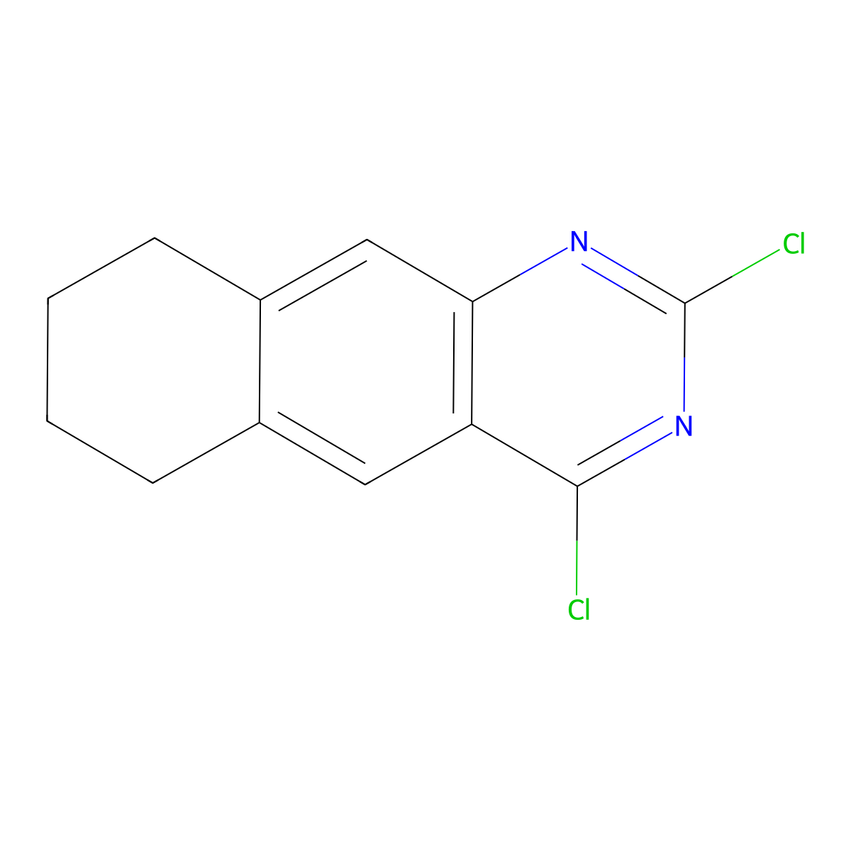 2,4-Dichloro-6,7,8,9-tetrahydrobenzo[g]quinazoline molecular structure, CAS 103494-84-4