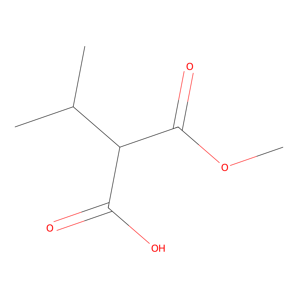 2-(Methoxycarbonyl)-3-methylbutanoic acid molecular structure, CAS 103495-93-8