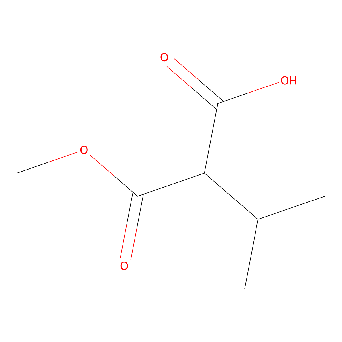 2-(Methoxycarbonyl)-3-methylbutanoic acid molecular structure, CAS 103495-93-8