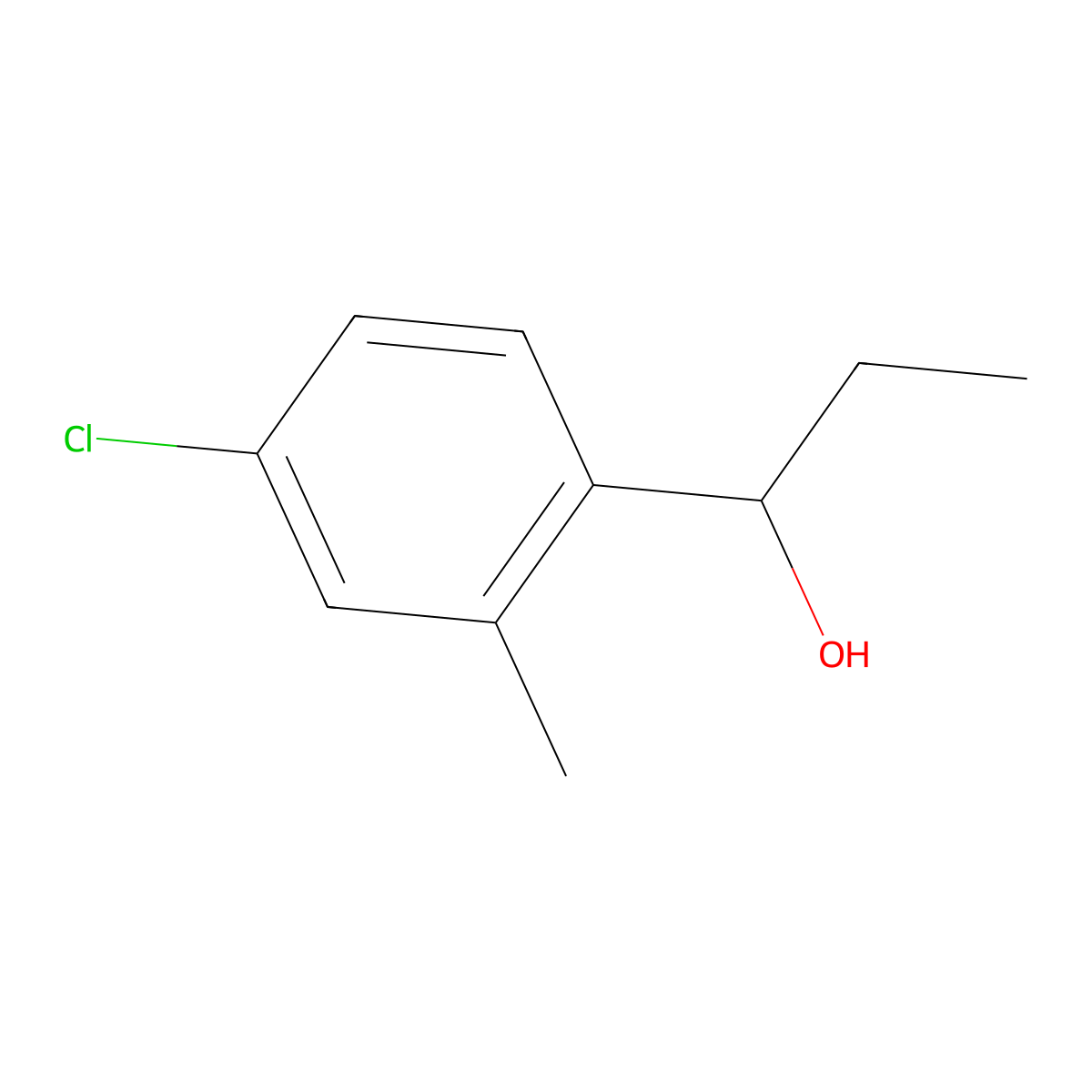 1-(4-Chloro-2-methylphenyl)-1-propanol molecular structure, CAS 1034980-58-9