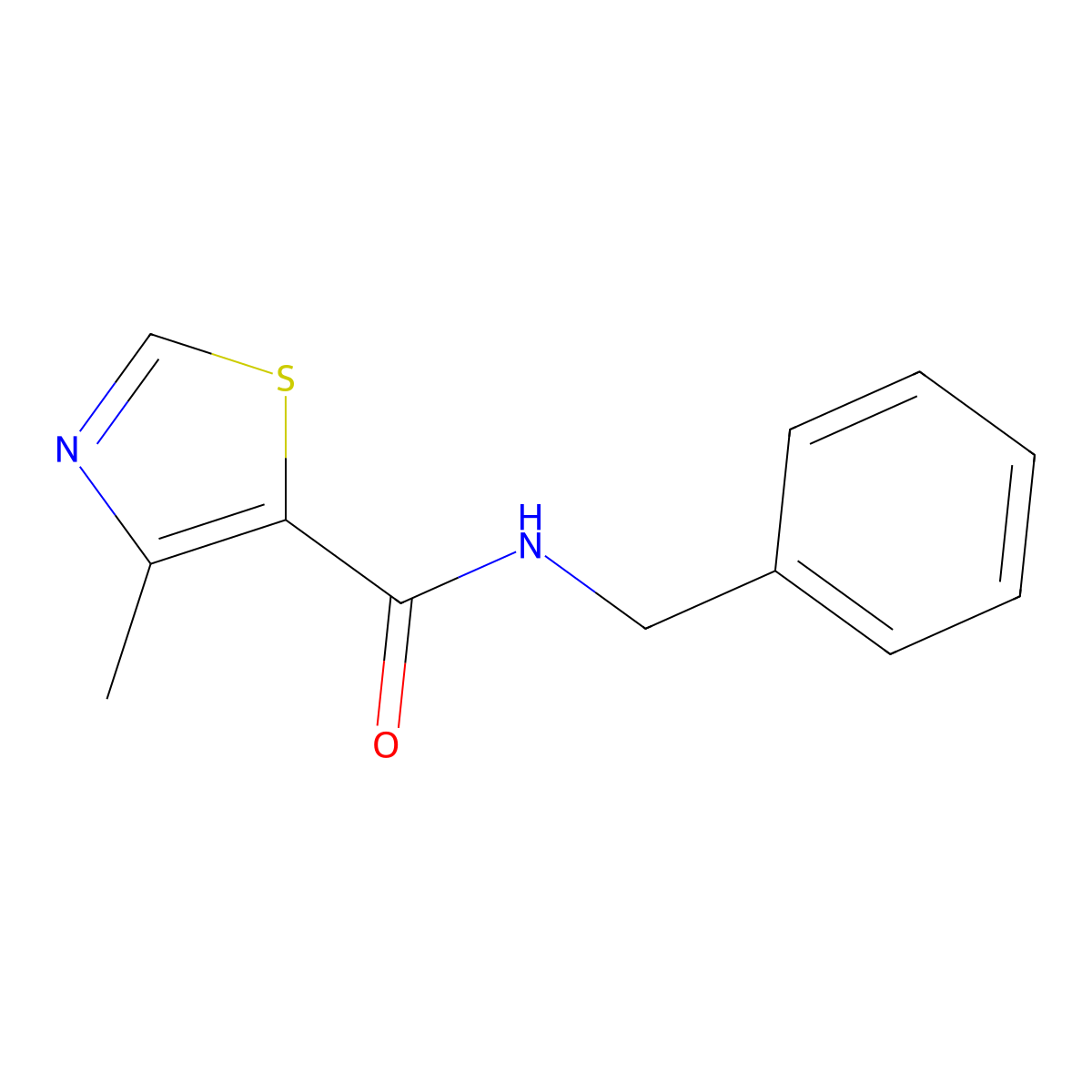 N-benzyl-4-methylthiazole-5-carboxamide molecular structure, CAS 1034981-18-4
