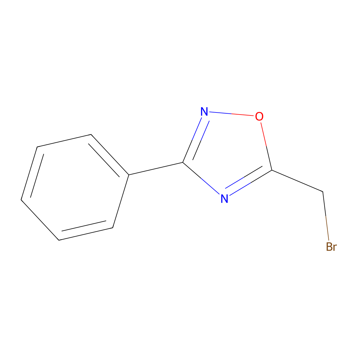 3-Phenyl-5-(bromomethyl)-1,2,4-oxadiazole molecular structure, CAS 103499-27-0