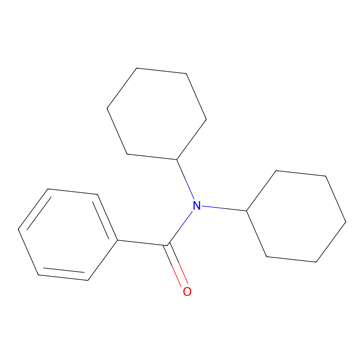 Benzamide, N,N-dicyclohexyl- molecular structure, CAS 1035-52-5