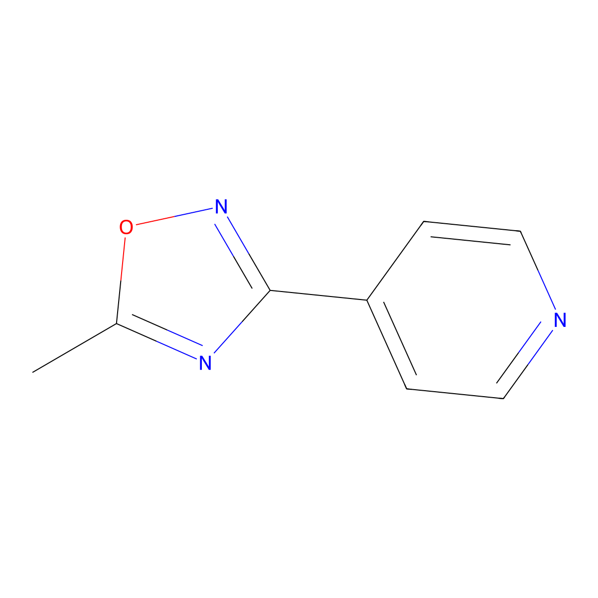 4-(5-Methyl-1,2,4-oxadiazol-3-yl)pyridine molecular structure, CAS 10350-70-6