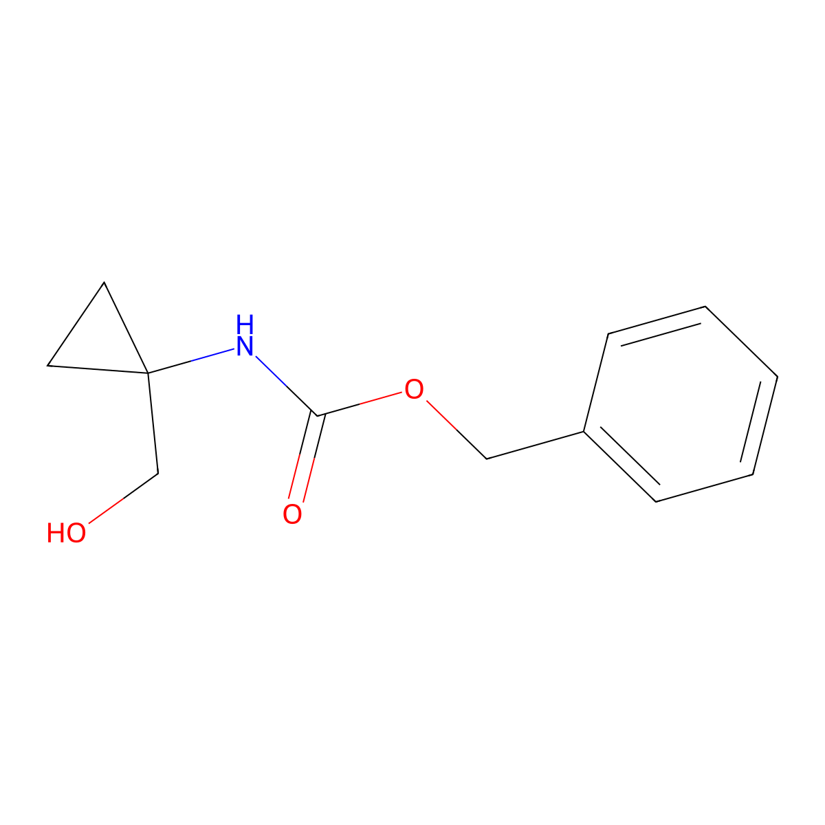 Benzyl (1-(hydroxymethyl)cyclopropyl)carbamate molecular structure, CAS 103500-22-7