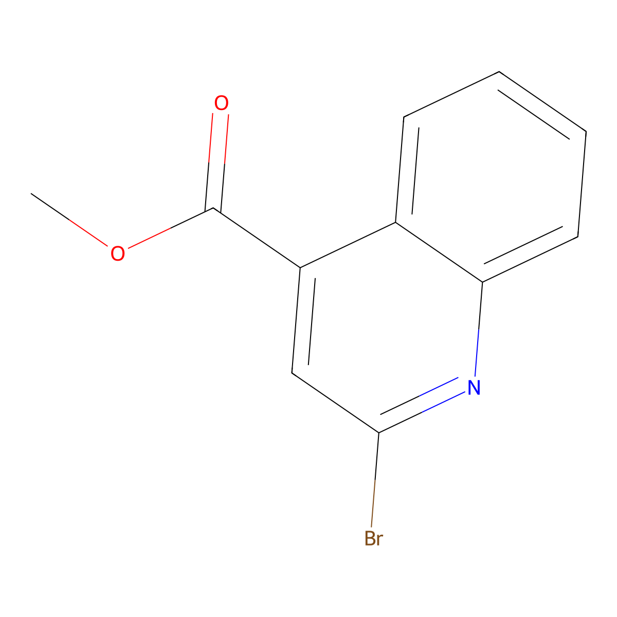 Methyl 2-bromoquinoline-4-carboxylate molecular structure, CAS 103502-48-3