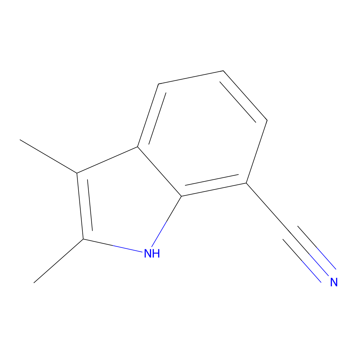 2,3-Dimethyl-1H-indole-7-carbonitrile molecular structure, CAS 103503-07-7
