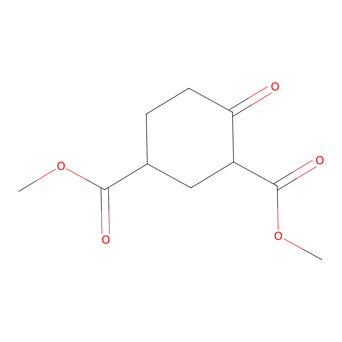 1,3-Dimethyl 4-oxocyclohexane-1,3-dicarboxylate molecular structure, CAS 103505-09-5