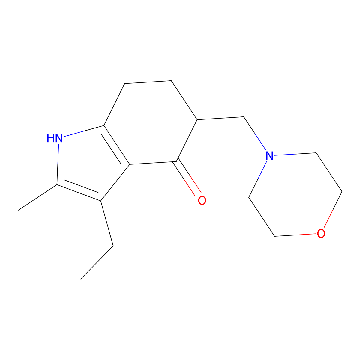 Molindone, (R)- molecular structure, CAS 1035093-75-4