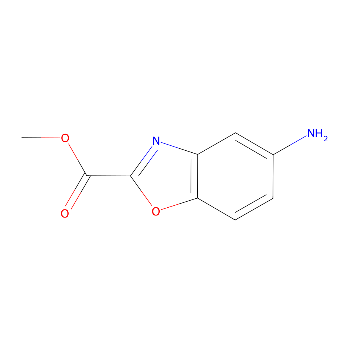 Methyl 5-aminobenzo[d]oxazole-2-carboxylate molecular structure, CAS 1035093-77-6