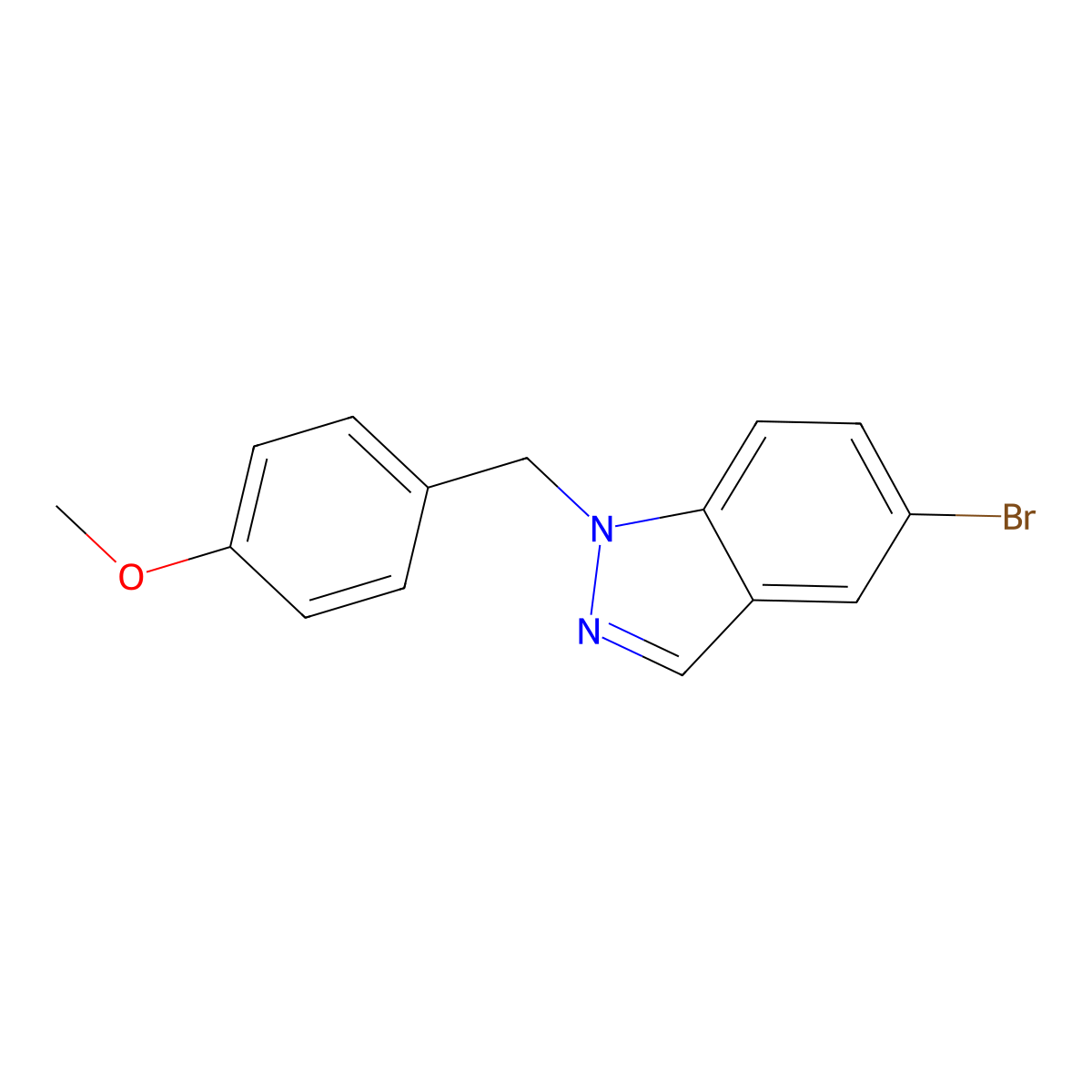 5-Bromo-1-(4-methoxybenzyl)-1H-indazole molecular structure, CAS 1035096-83-3
