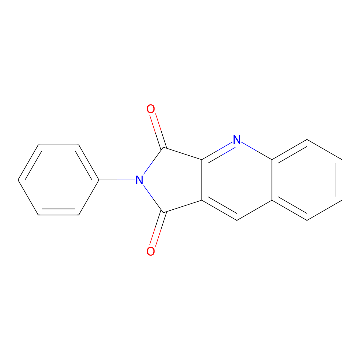 2-Phenyl-1H-pyrrolo(3,4-b)quinoline-1,3(2H)-dione molecular structure, CAS 10351-61-8