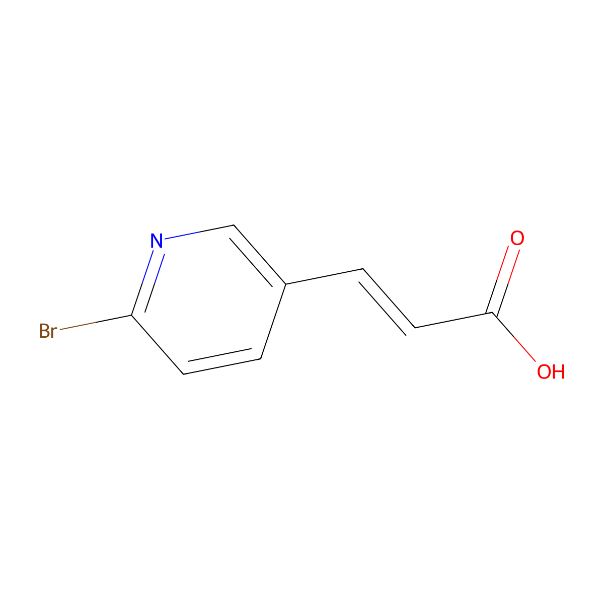 3-(6-Bromopyridin-3-yl)acrylic acid molecular structure, CAS 1035123-89-7