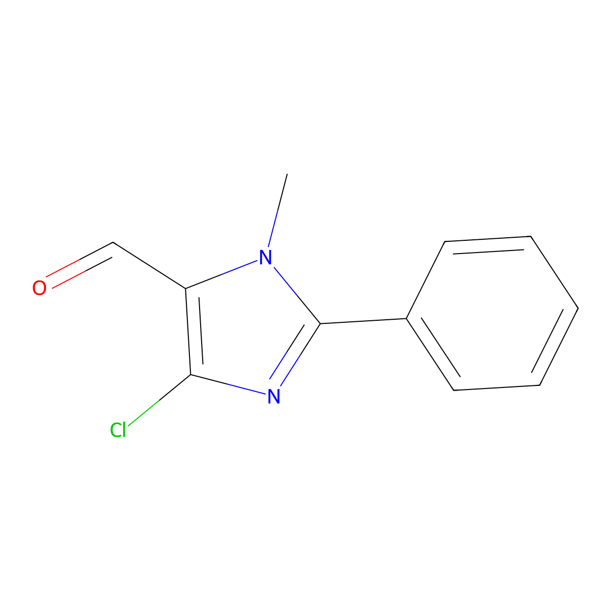 5-Chloro-3-methyl-2-phenyl-3H-imidazole-4-carbaldehyde molecular structure, CAS 1035123-97-7