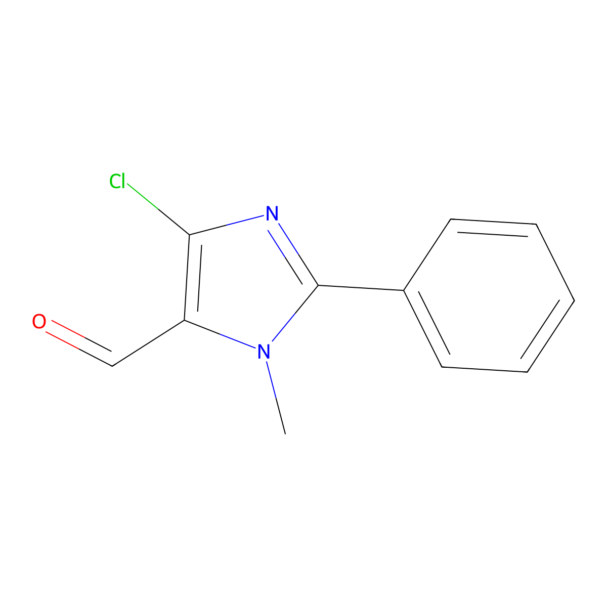 5-Chloro-3-methyl-2-phenyl-3H-imidazole-4-carbaldehyde molecular structure, CAS 1035123-97-7