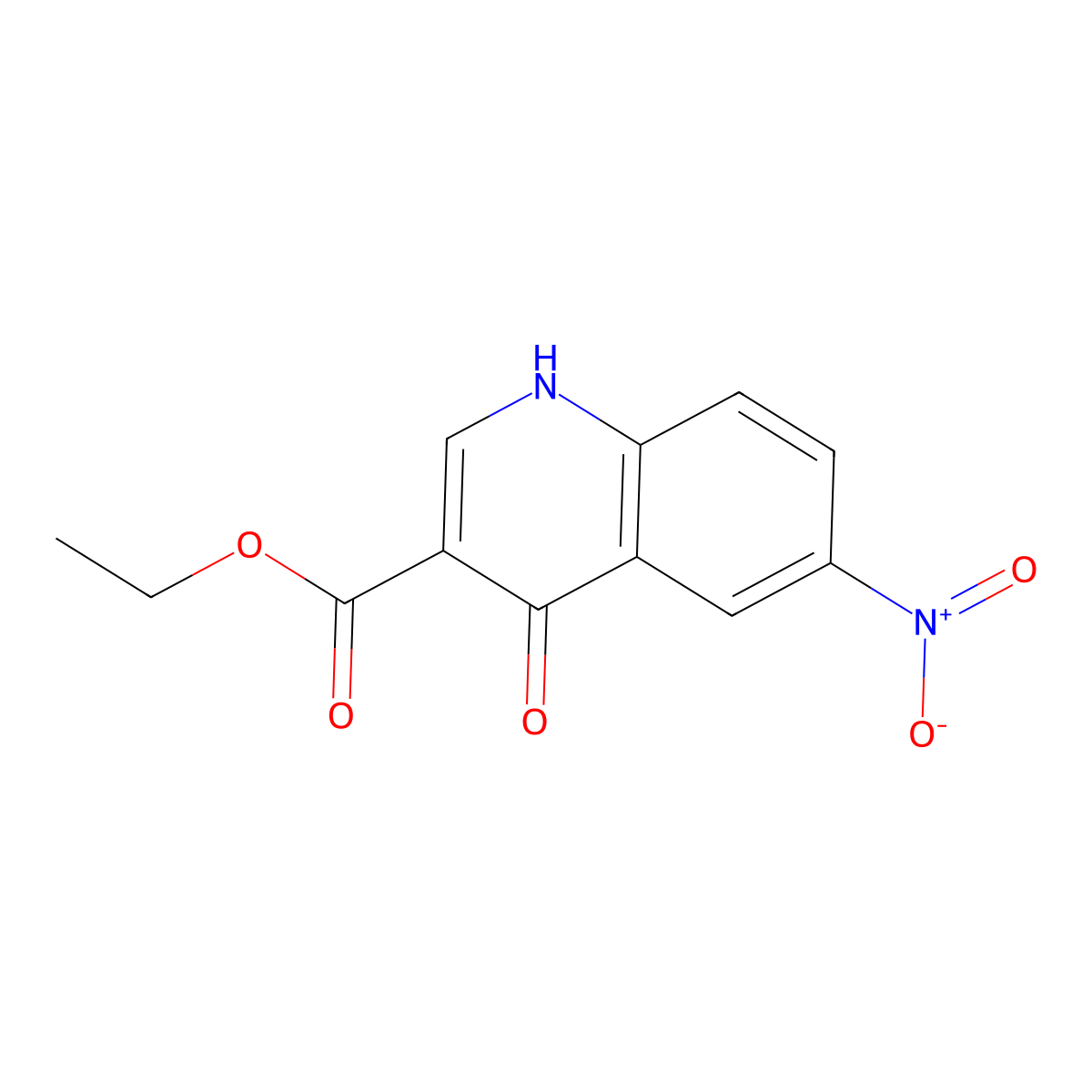 Ethyl 4-hydroxy-6-nitroquinoline-3-carboxylate molecular structure, CAS 103514-53-0