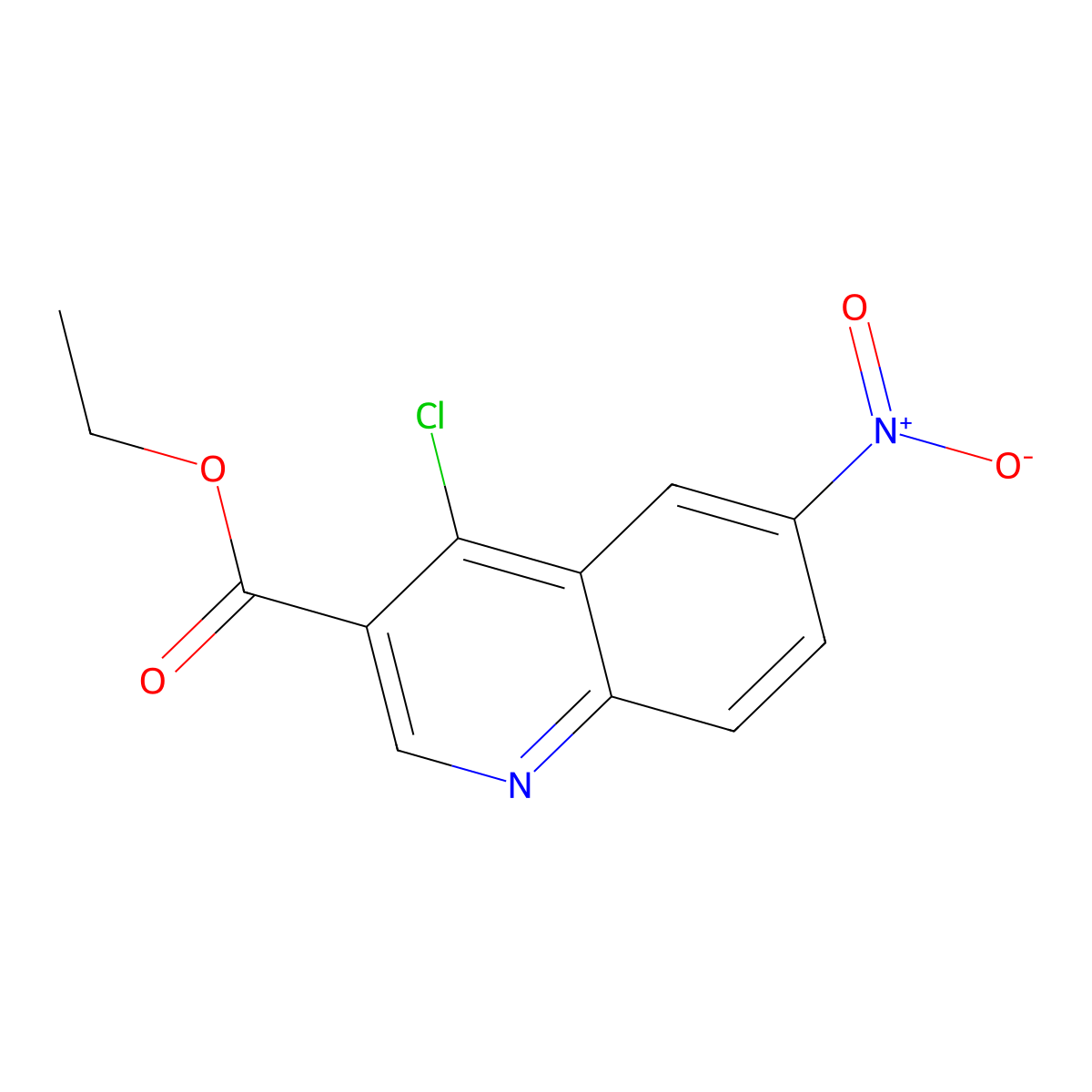 Ethyl 4-chloro-6-nitroquinoline-3-carboxylate molecular structure, CAS 103514-54-1