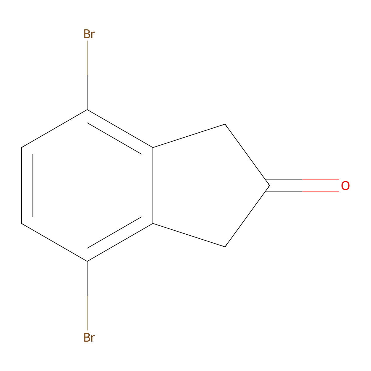 4,7-dibromo-1,3-dihydro-2H-inden-2-one molecular structure, CAS 103515-99-7