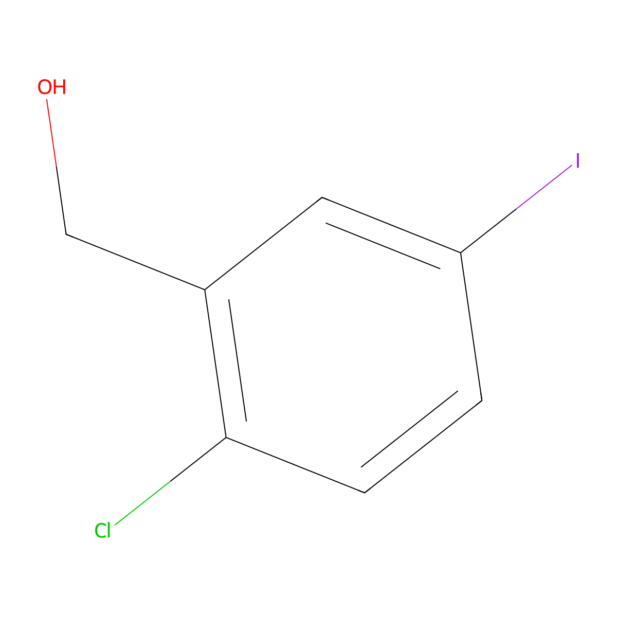 2-Chloro-5-iodobenzyl alcohol molecular structure, CAS 1035155-69-1
