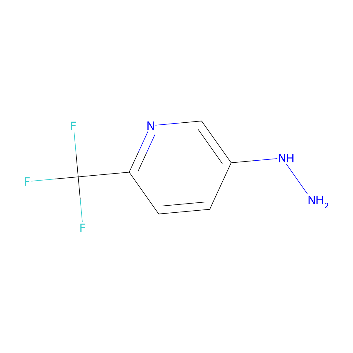 5-Hydrazinyl-2-(trifluoromethyl)pyridine molecular structure, CAS 1035173-53-5