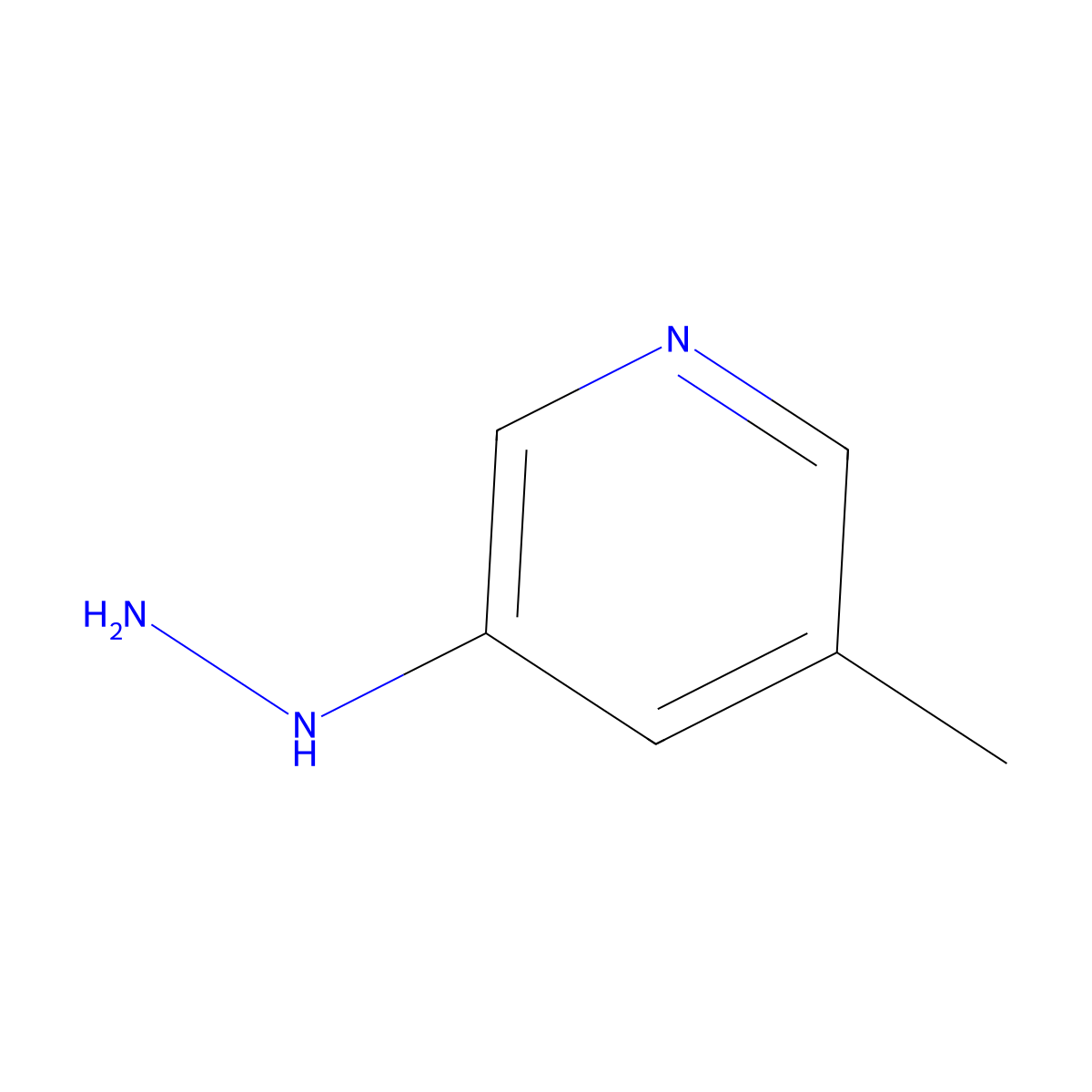 3-Hydrazinyl-5-methylpyridine molecular structure, CAS 1035173-64-8