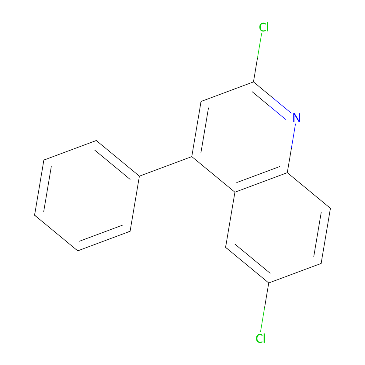 2,6-Dichloro-4-phenylquinoline molecular structure, CAS 10352-30-4