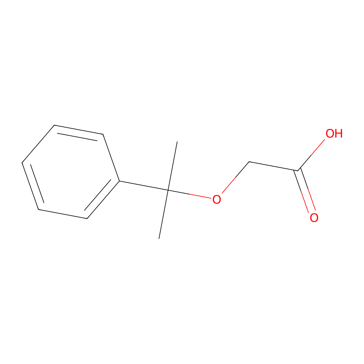 2-((2-Phenylpropan-2-yl)oxy)acetic acid molecular structure, CAS 1035202-87-9
