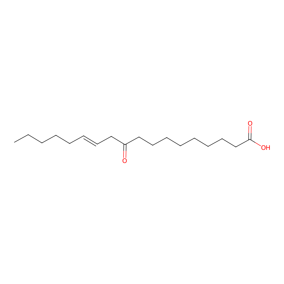 10-keto-12Z-octadecenoic acid molecular structure, CAS 103521-29-5