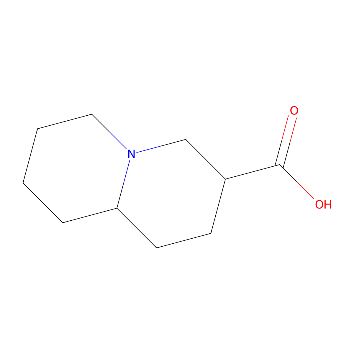 Octahydro-2H-quinolizine-3-carboxylic acid molecular structure, CAS 103521-83-1