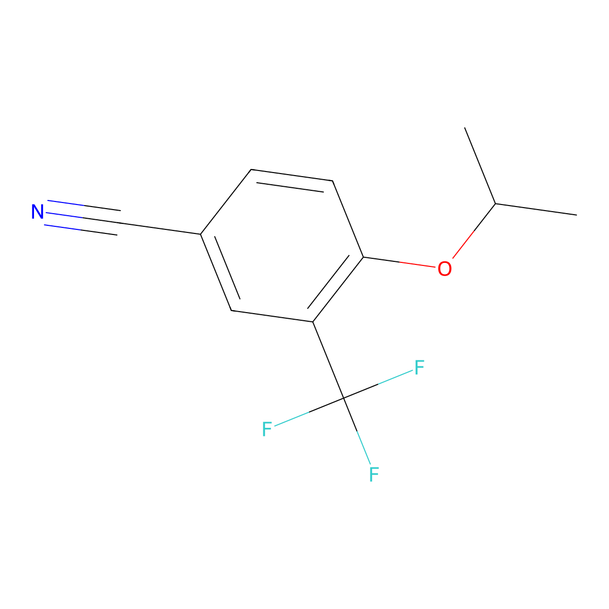 4-Isopropoxy-3-(trifluoromethyl)benzonitrile molecular structure, CAS 1035217-13-0