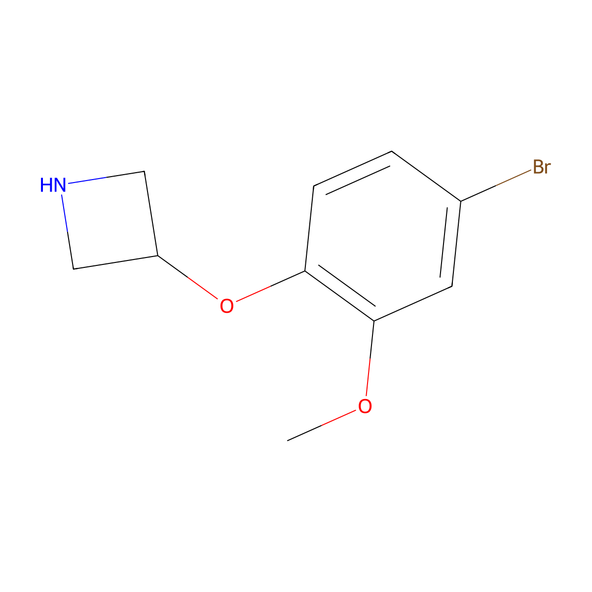 3-(4-Bromo-2-methoxy-phenoxy)-azetidine molecular structure, CAS 1035219-87-4