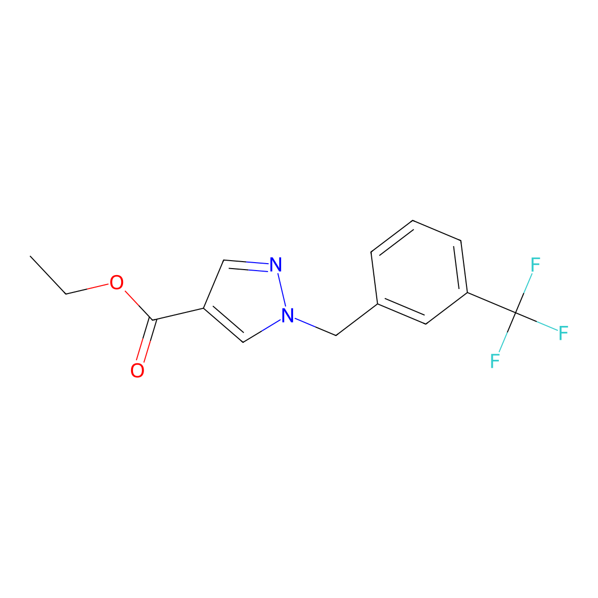 ethyl 1-{[3-(trifluoromethyl)phenyl]methyl}-1H-pyrazole-4-carboxylate molecular structure, CAS 1035224-53-3