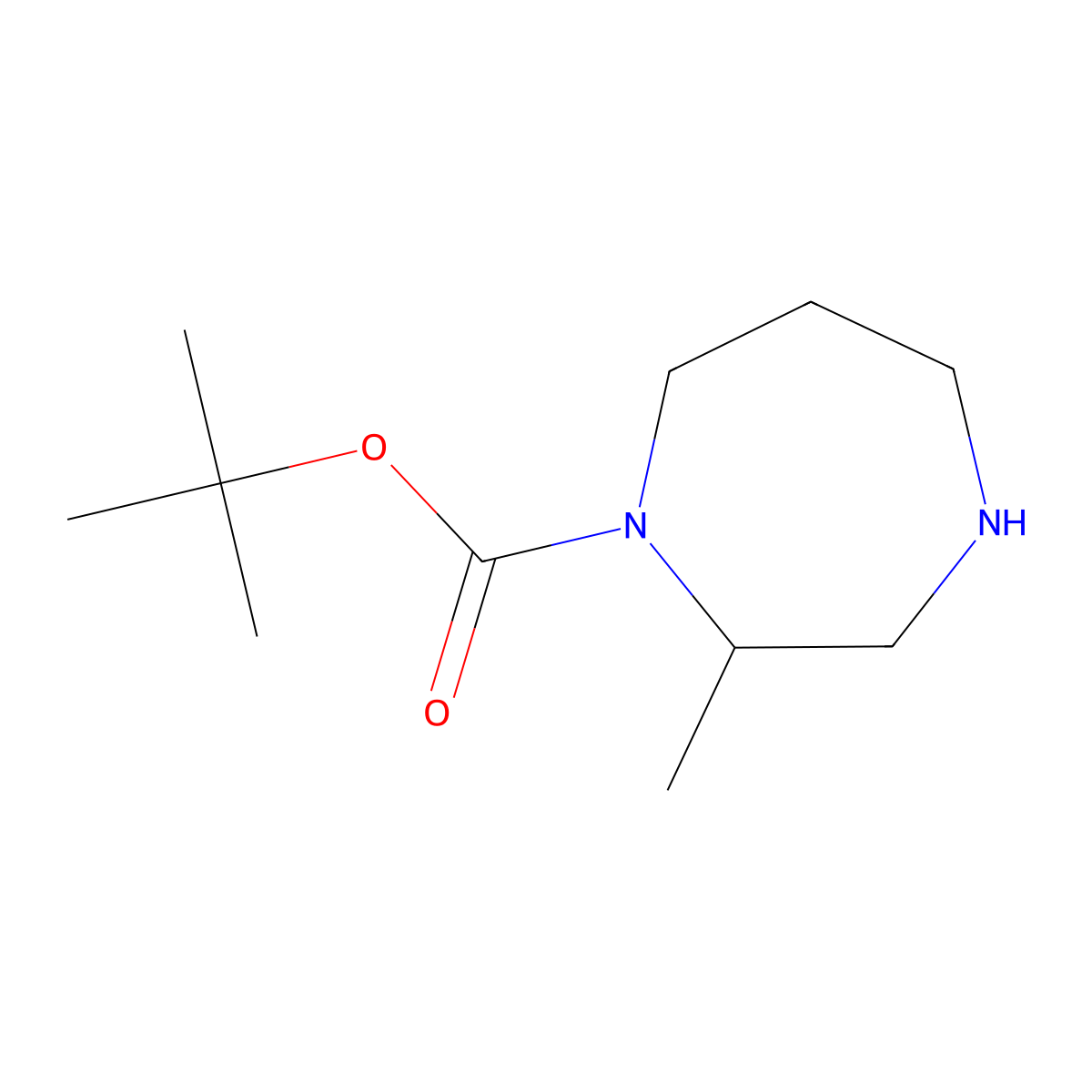 tert-Butyl (2S)-2-methyl-1,4-diazepane-1-carboxylate molecular structure, CAS 1035226-84-6