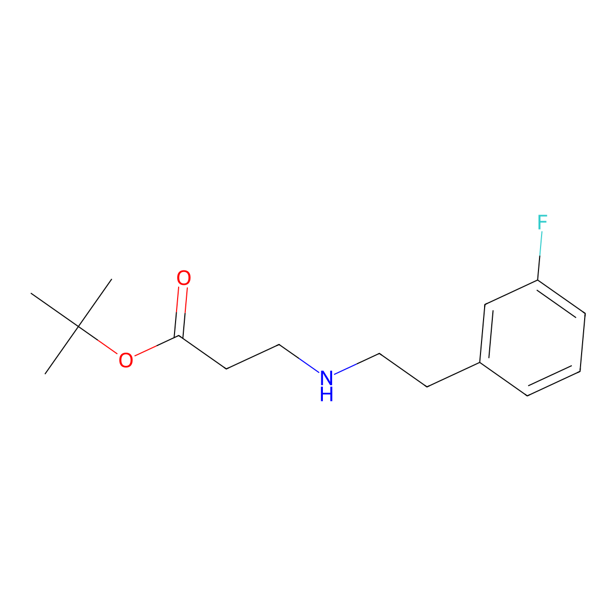tert-Butyl 3-(3-fluorophenethylamino)propanoate molecular structure, CAS 1035229-21-0