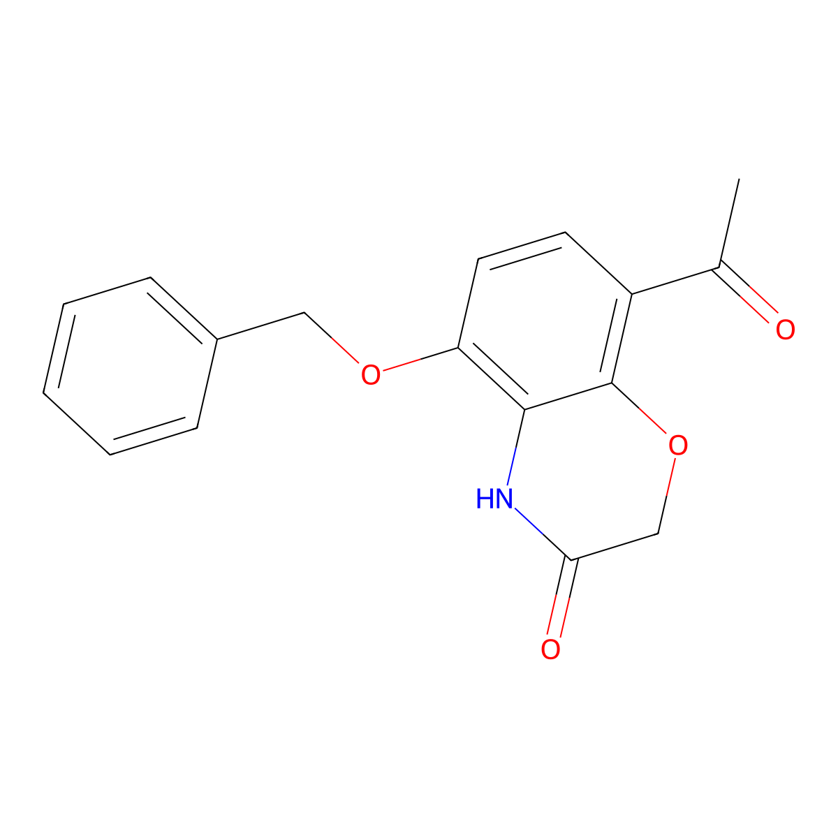 8-Acetyl-5-(benzyloxy)-2H-benzo[b][1,4]oxazin-3(4H)-one molecular structure, CAS 1035229-32-3