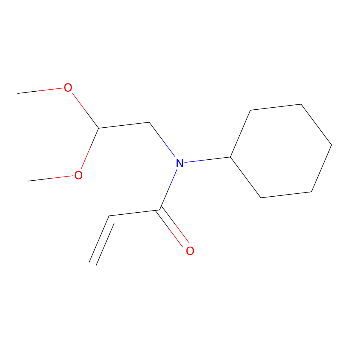 N-Cyclohexyl-N-(2,2-dimethoxyethyl)acrylamide molecular structure, CAS 1035229-41-4