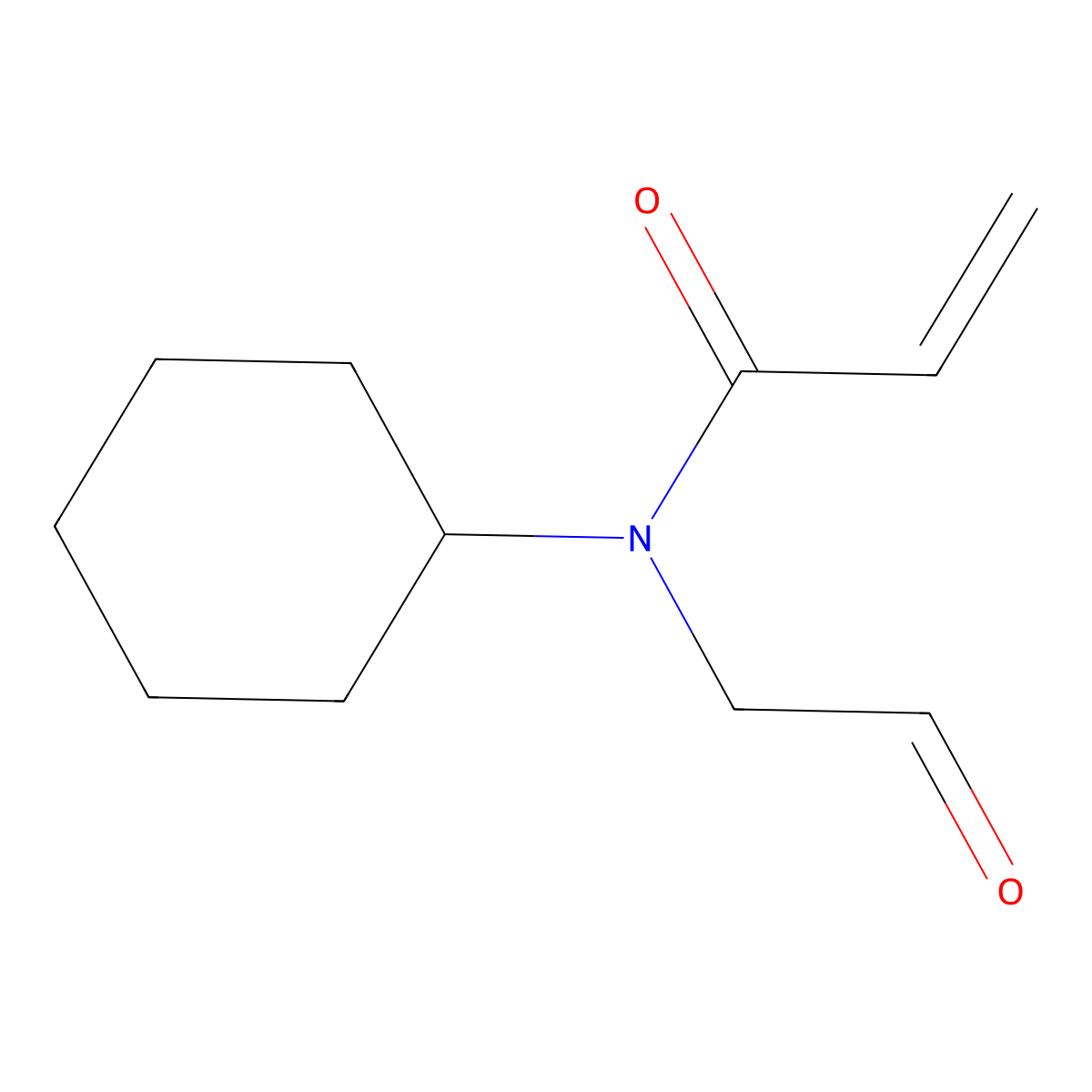 N-cyclohexyl-N-(2-oxoethyl)acrylamide molecular structure, CAS 1035229-42-5