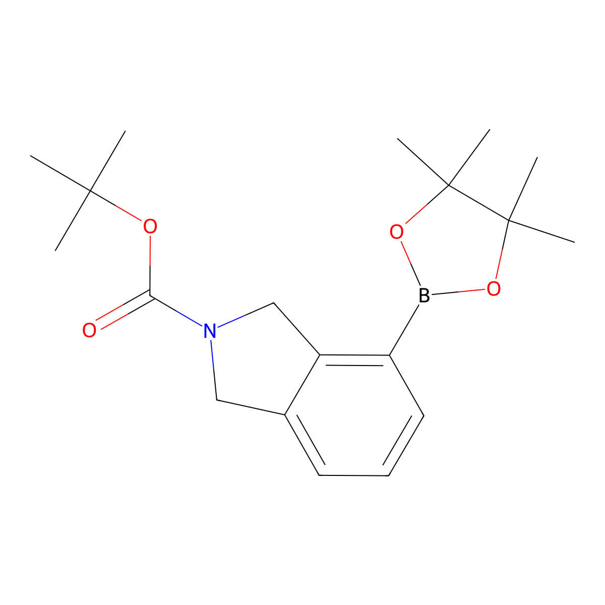 1,1-Dimethylethyl 1,3-dihydro-4-(4,4,5,5-tetramethyl-1,3,2-dioxaborolan-2-yl)-2H-isoindole-2-carboxylate molecular structure, CAS 1035235-28-9